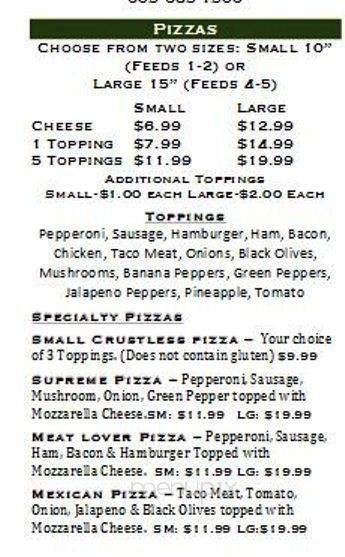 The Pizza Shoppe - Martin, SD menu_pic