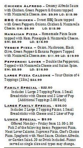 The Pizza Shoppe - Martin, SD menu_pic