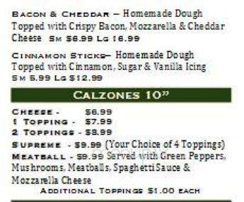 The Pizza Shoppe - Martin, SD menu_pic
