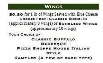 The Pizza Shoppe - Martin, SD menu_pic