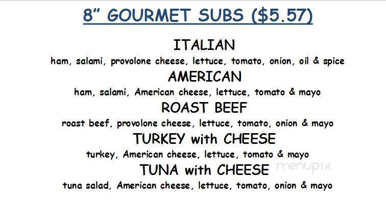 Deli Biz Baz - Oak Brook, IL menu_pic