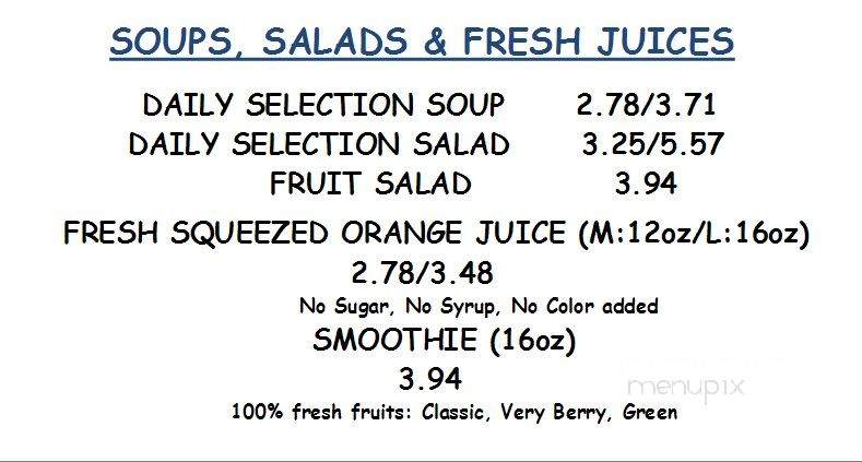 Deli Biz Baz - Oak Brook, IL menu_pic