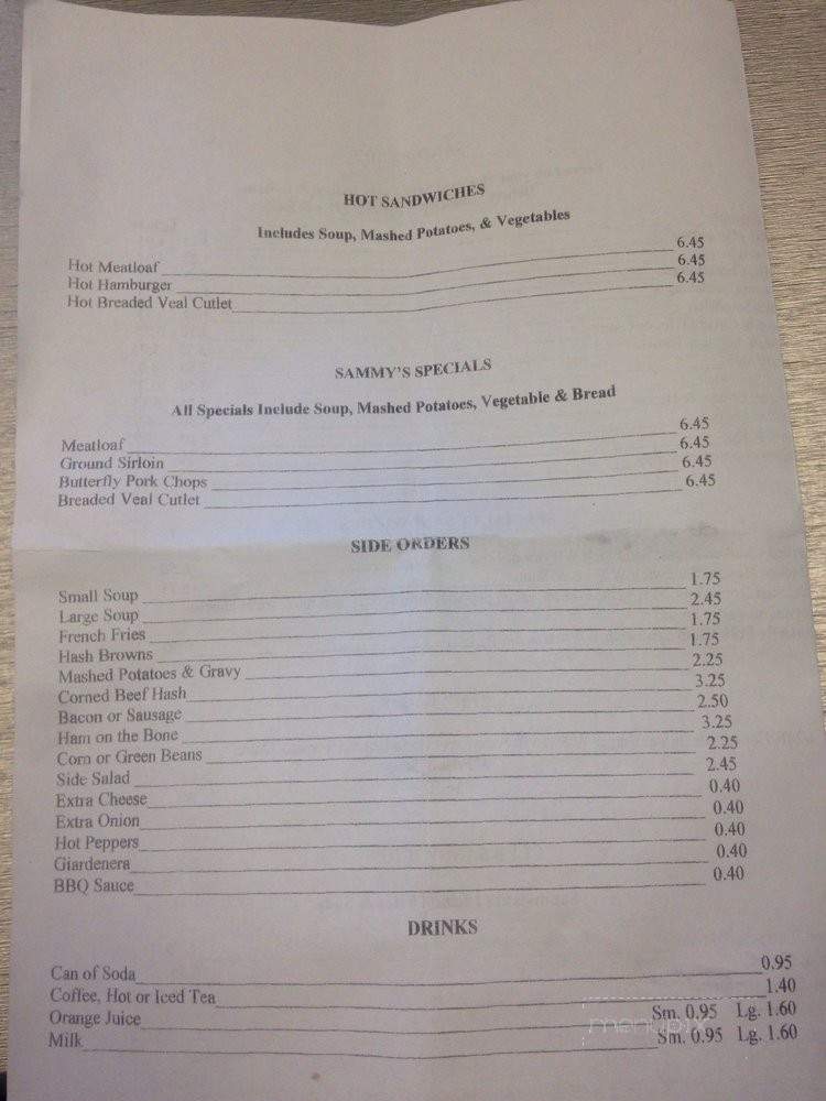 Sammys Breakfast - Chicago, IL menu_pic
