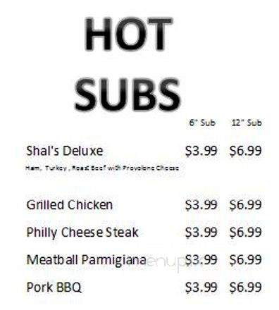 Shal's Deli - Dunlap, IL menu_pic