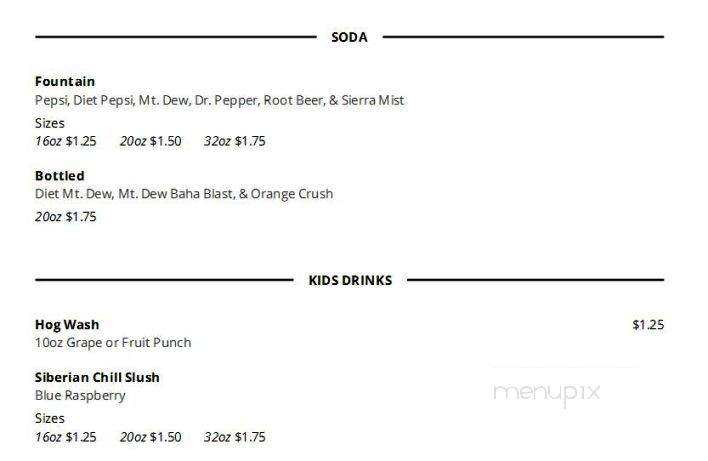 The Cree Mee - Barry, IL menu_pic