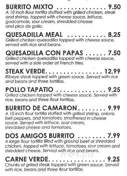 Los Dos Amigos - Miami, OK menu_pic
