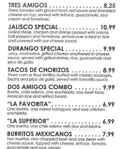 Los Dos Amigos - Miami, OK menu_pic