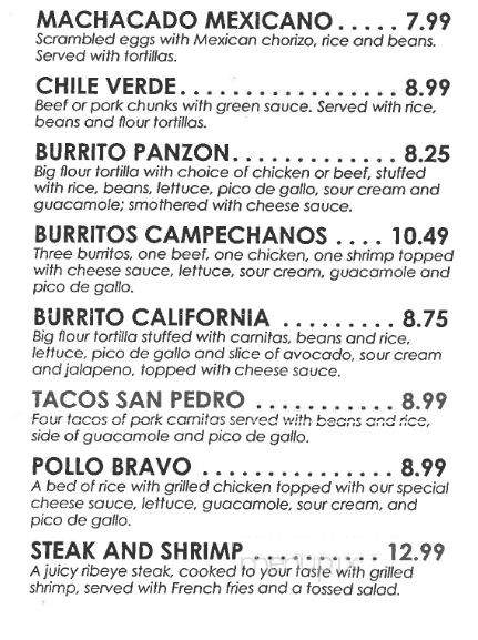 Los Dos Amigos - Miami, OK menu_pic