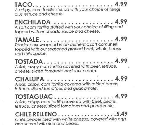 Los Dos Amigos - Miami, OK menu_pic