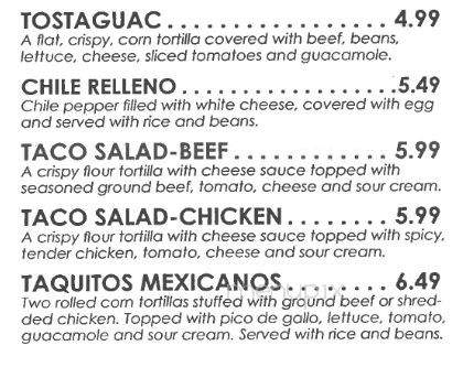 Los Dos Amigos - Miami, OK menu_pic