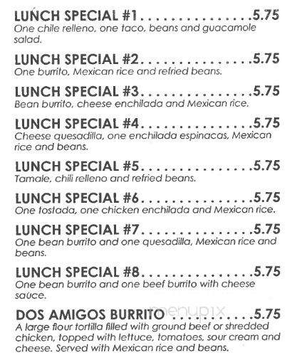 Los Dos Amigos - Miami, OK menu_pic