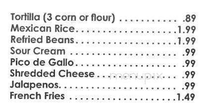 Los Dos Amigos - Miami, OK menu_pic