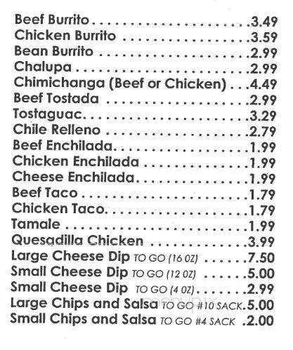 Los Dos Amigos - Miami, OK menu_pic