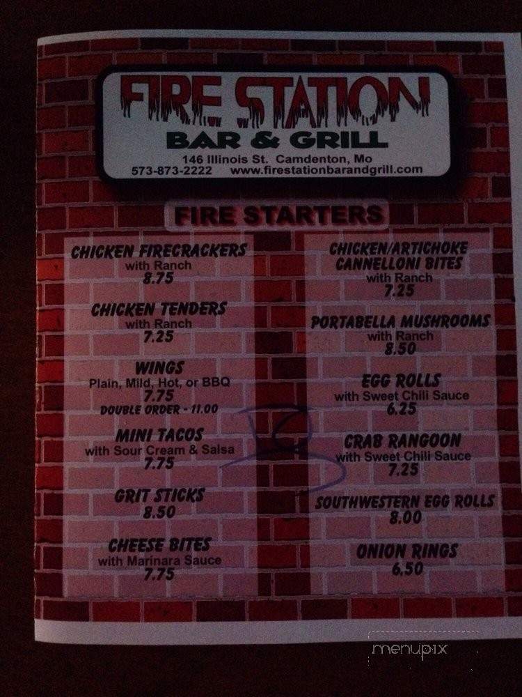 Firestation Grill & Bar - Camdenton, MO menu_pic