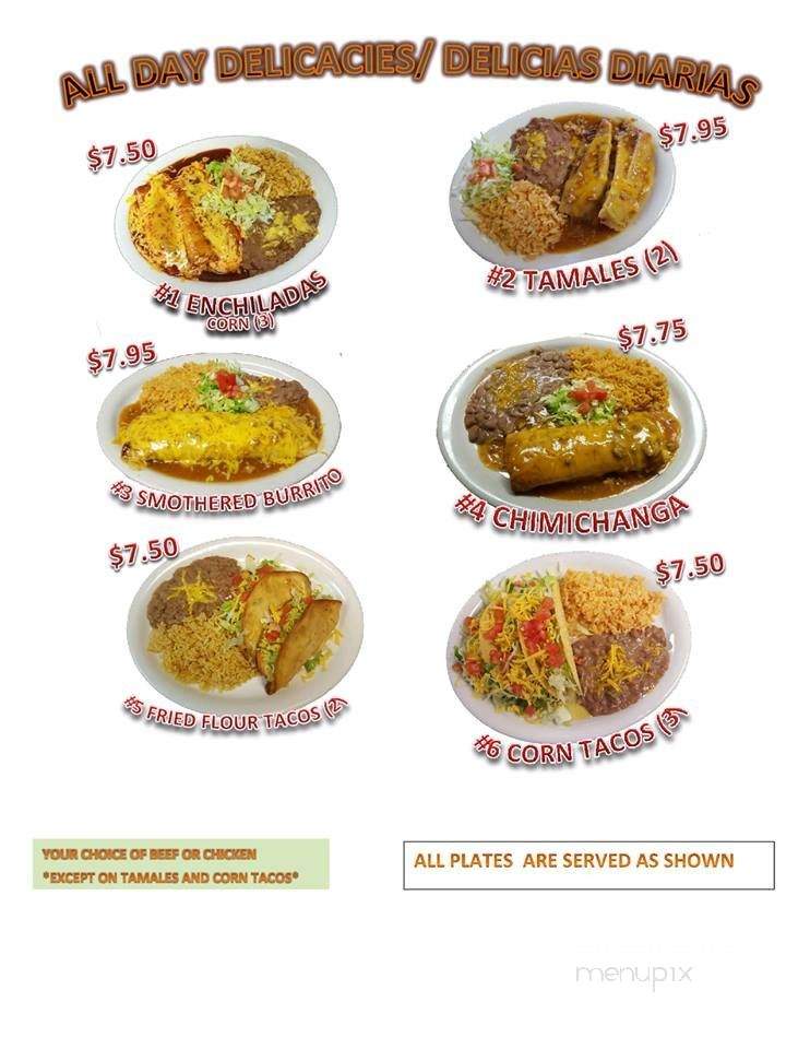 Elvita's Mexican Restaurant - Wichita, KS menu_pic