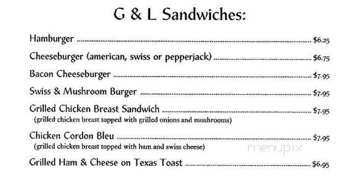 G & L Cafe - Mead, NE menu_pic