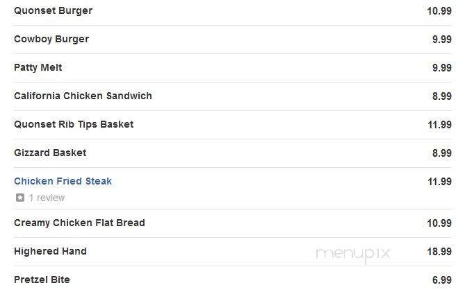 The Quonset - Staplehurst, NE menu_pic