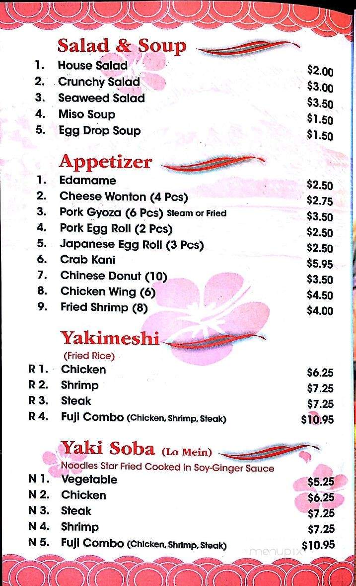 Fuji Japanese Express - LaPlace, LA menu_pic