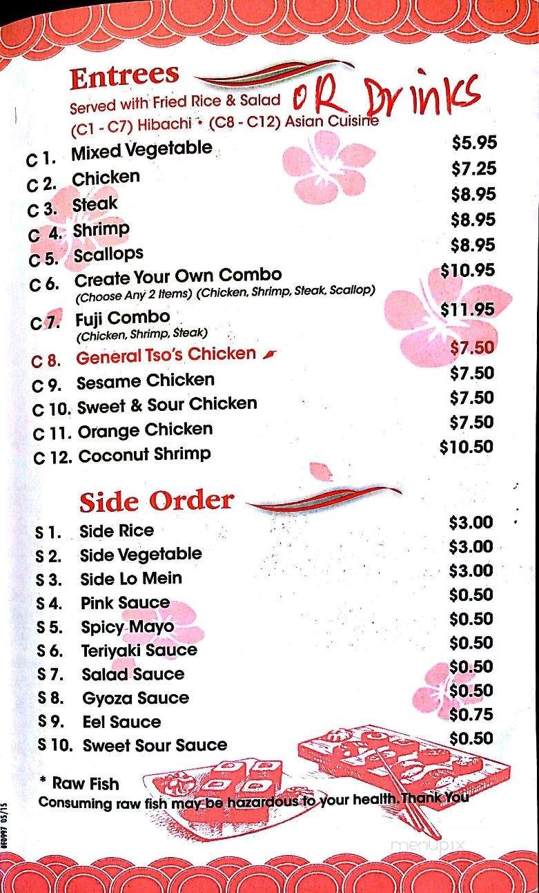 Fuji Japanese Express - LaPlace, LA menu_pic
