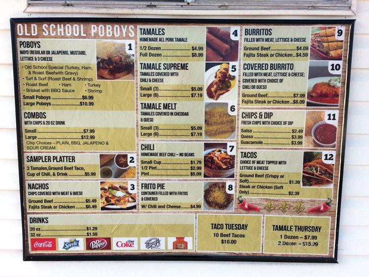 Old School Poboys - Lake Charles, LA menu_pic