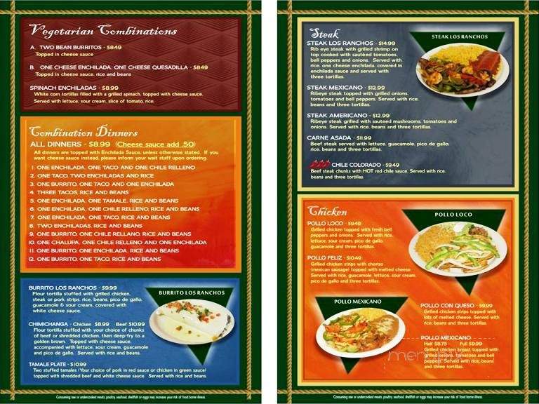 Los Ranchos Restaurant - Peggs, OK menu_pic