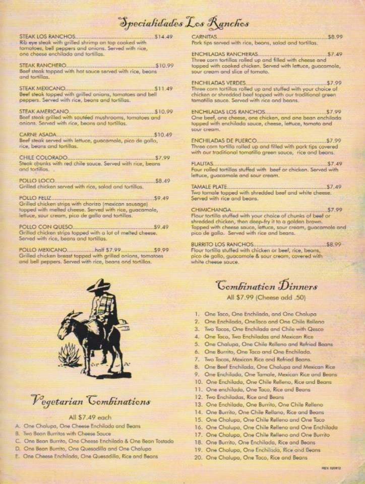 Los Ranchos Restaurant - Peggs, OK menu_pic