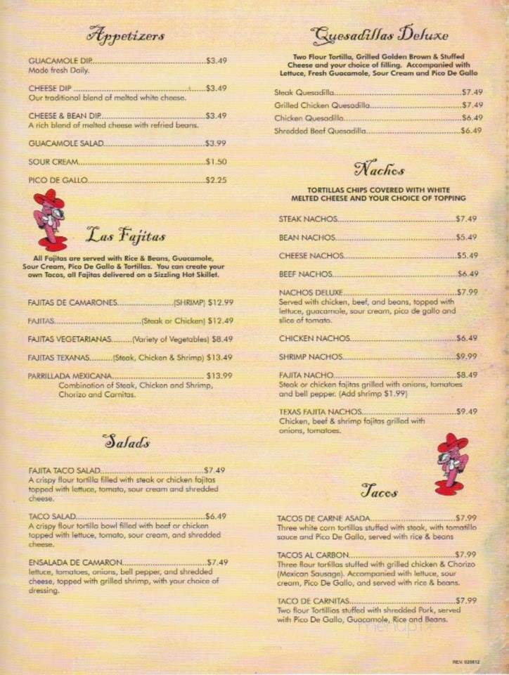 Los Ranchos Restaurant - Peggs, OK menu_pic