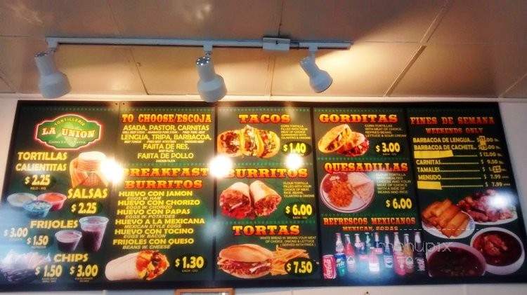 Tortilleria La Union - Mesquite, TX menu_pic