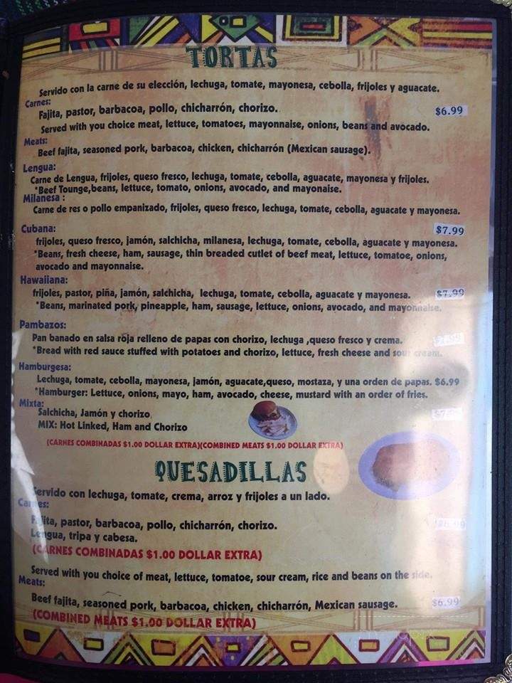 El Piquin - Grapevine, TX menu_pic