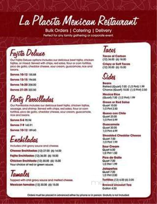 La Placita - Houston, TX menu_pic