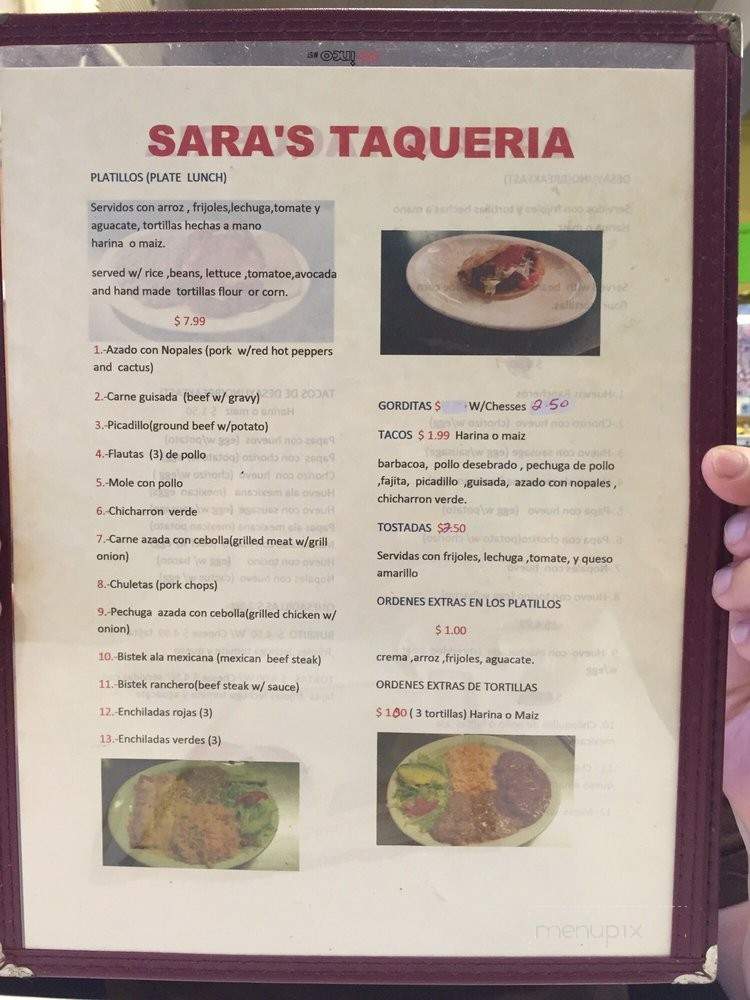 /250126420/Saras-Taqueria-Menu-Houston-TX - Houston, TX