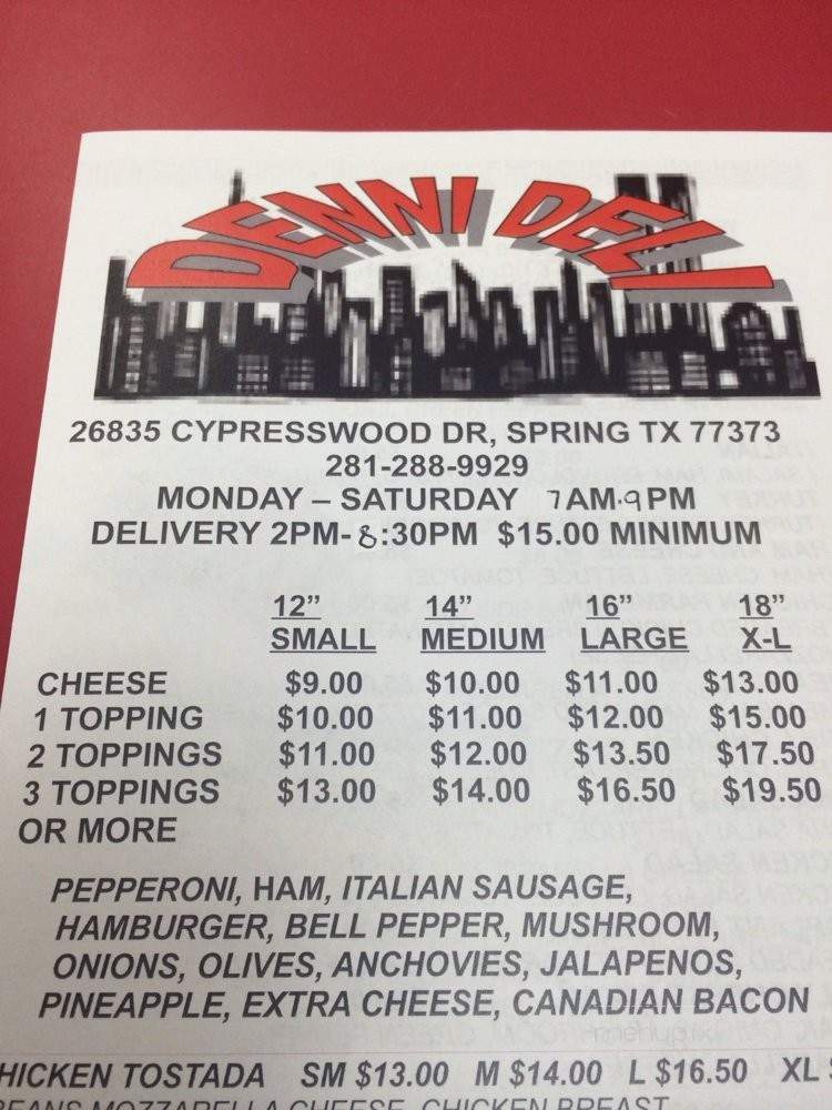 /250140062/Denni-Deli-inside-Shell-Gas-Menu-Spring-TX - Spring, TX