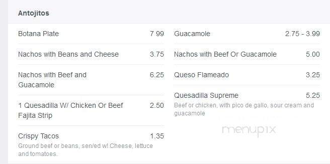 La Tapatia Taqueria - Corpus Christi, TX menu_pic