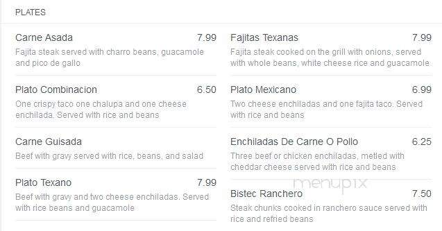 La Tapatia Taqueria - Corpus Christi, TX menu_pic