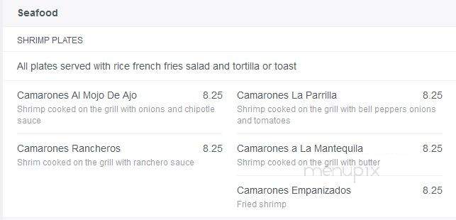 La Tapatia Taqueria - Corpus Christi, TX menu_pic