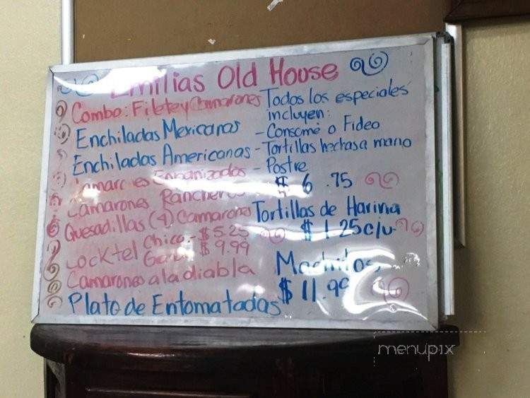 Emilia's Old House Mexican Restaurant - Brownsville, TX menu_pic