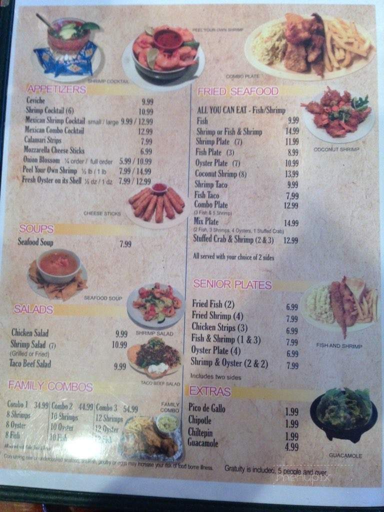 Rincon Veracruzano Seafood - Port Isabel, TX menu_pic