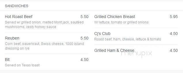 Shenanigans - Statesboro, GA menu_pic