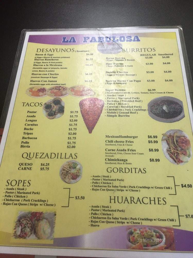La Favorita Taqueria Neveria - Westminster, CO menu_pic