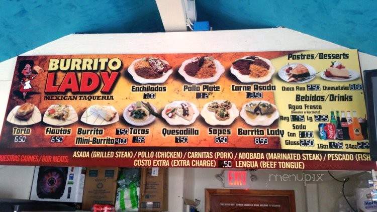 The Burrito Lady - Shoshone, ID menu_pic
