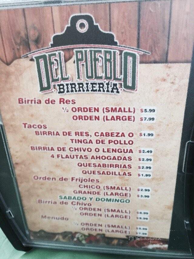 Del Pueblo Birrieria - Yuma, AZ menu_pic