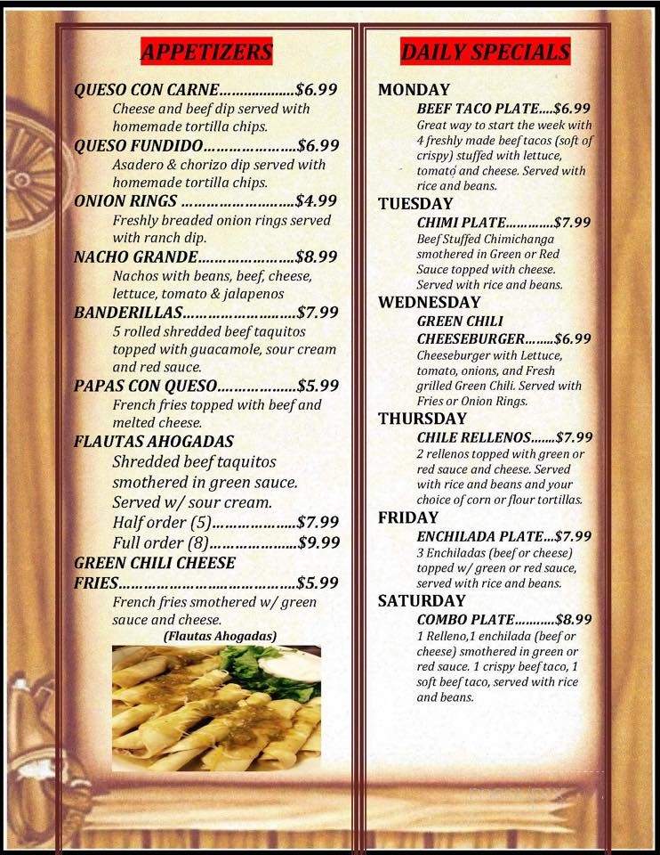 Laura's Cafe - Roswell, NM menu_pic