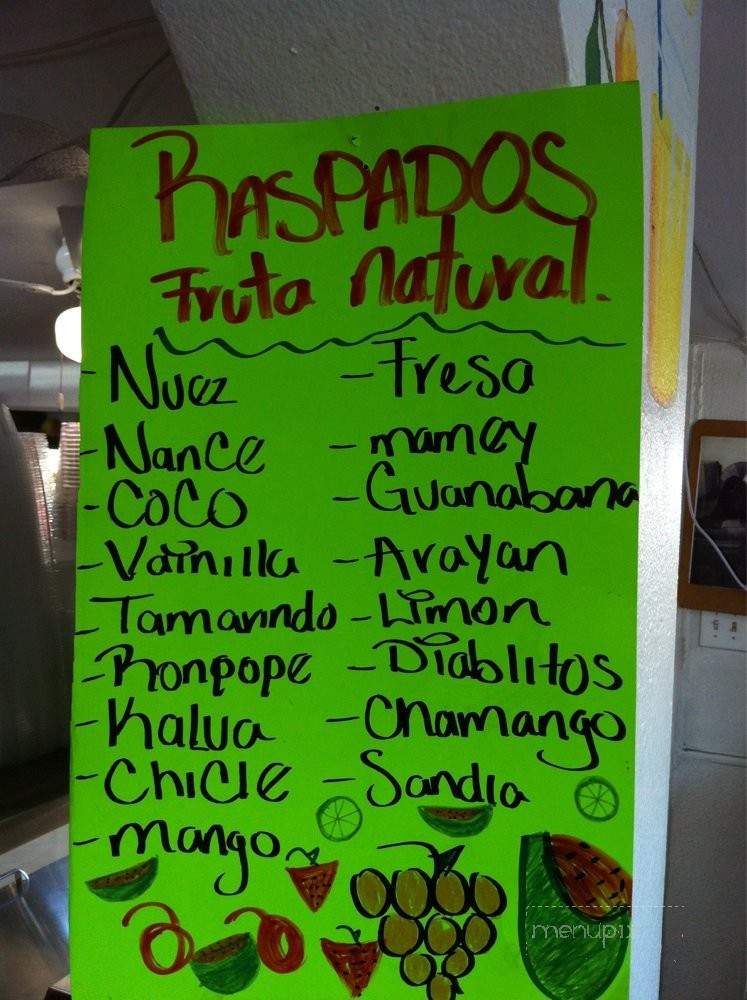Taco Rapido - Los Angeles, CA menu_pic