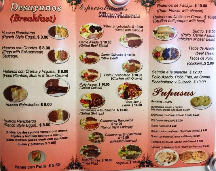 Sihuatehuacan - South Gate, CA menu_pic