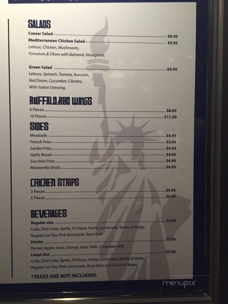 Bronx Boys Pizza - Glendale, CA menu_pic