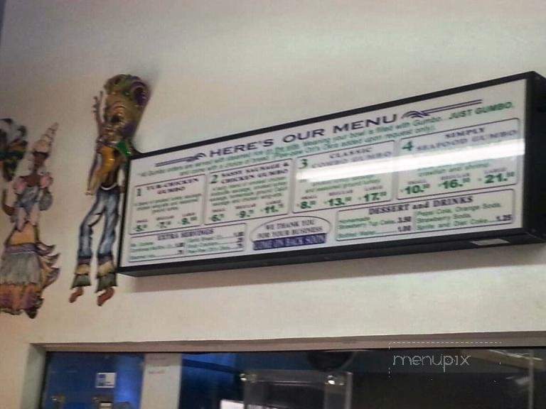 Just Gumbo Restaurant - Los Angeles, CA menu_pic