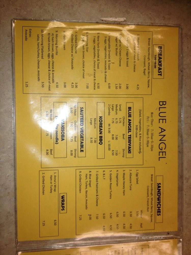 Blue Angel Deli Cafe - Pomona, CA menu_pic
