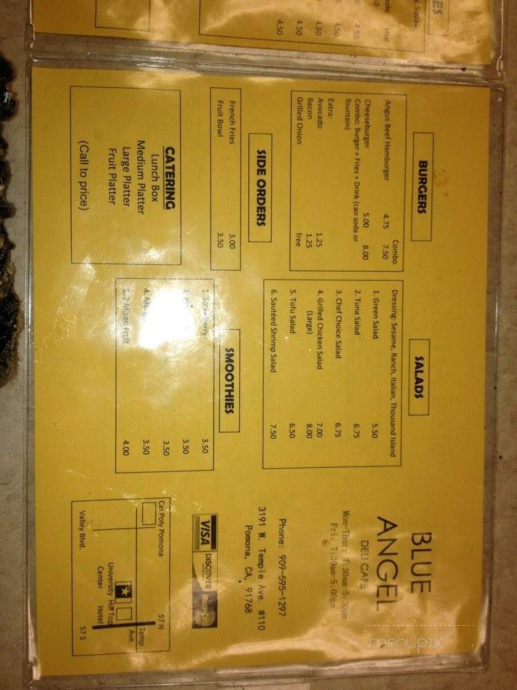 Blue Angel Deli Cafe - Pomona, CA menu_pic