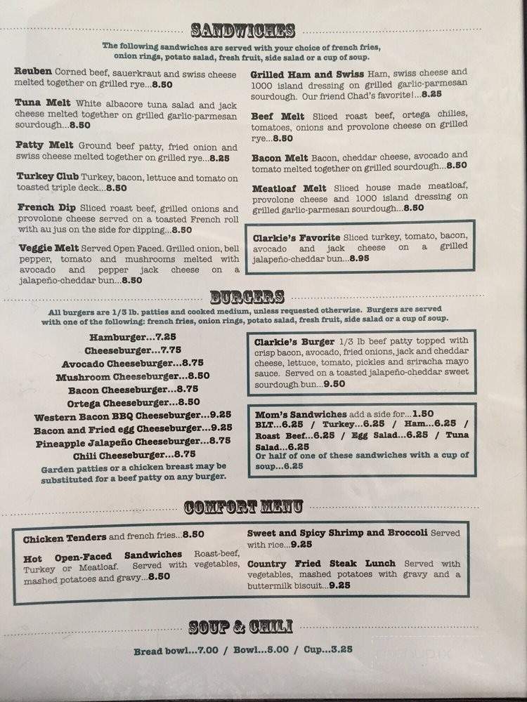 /250253476/Clarkies-Diner-Menu-Yucaipa-CA - Yucaipa, CA