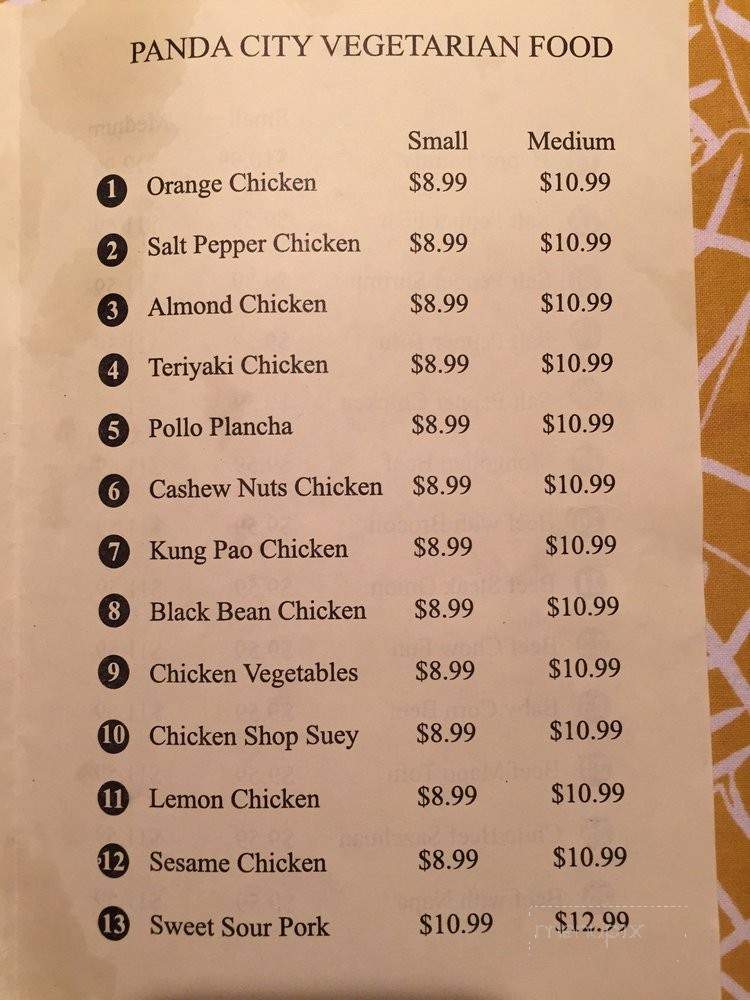 Panda City - El Centro, CA menu_pic